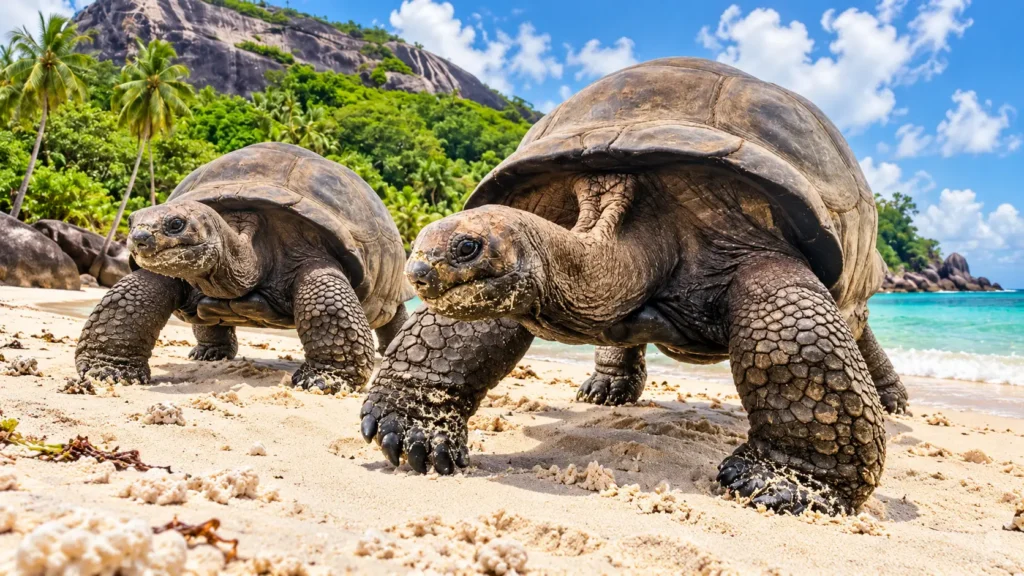 Aldabra giant tortoise, Fregate Island, Seychelles