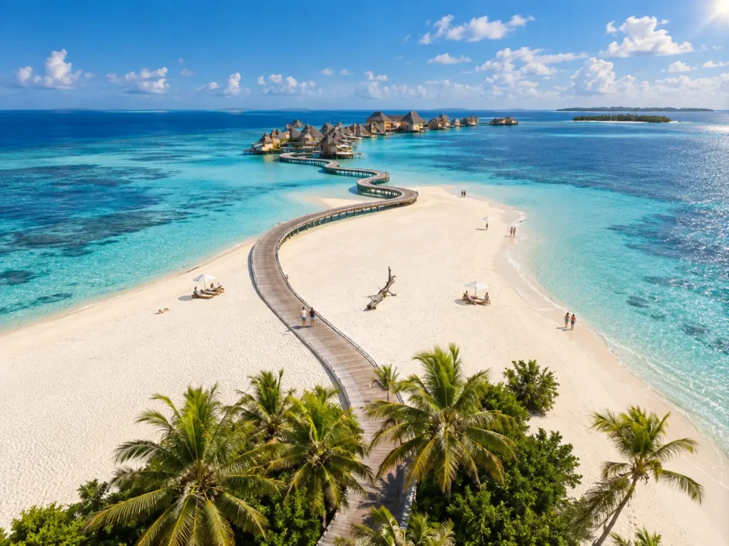 Overwater villas at Soneva Jani, Maldives