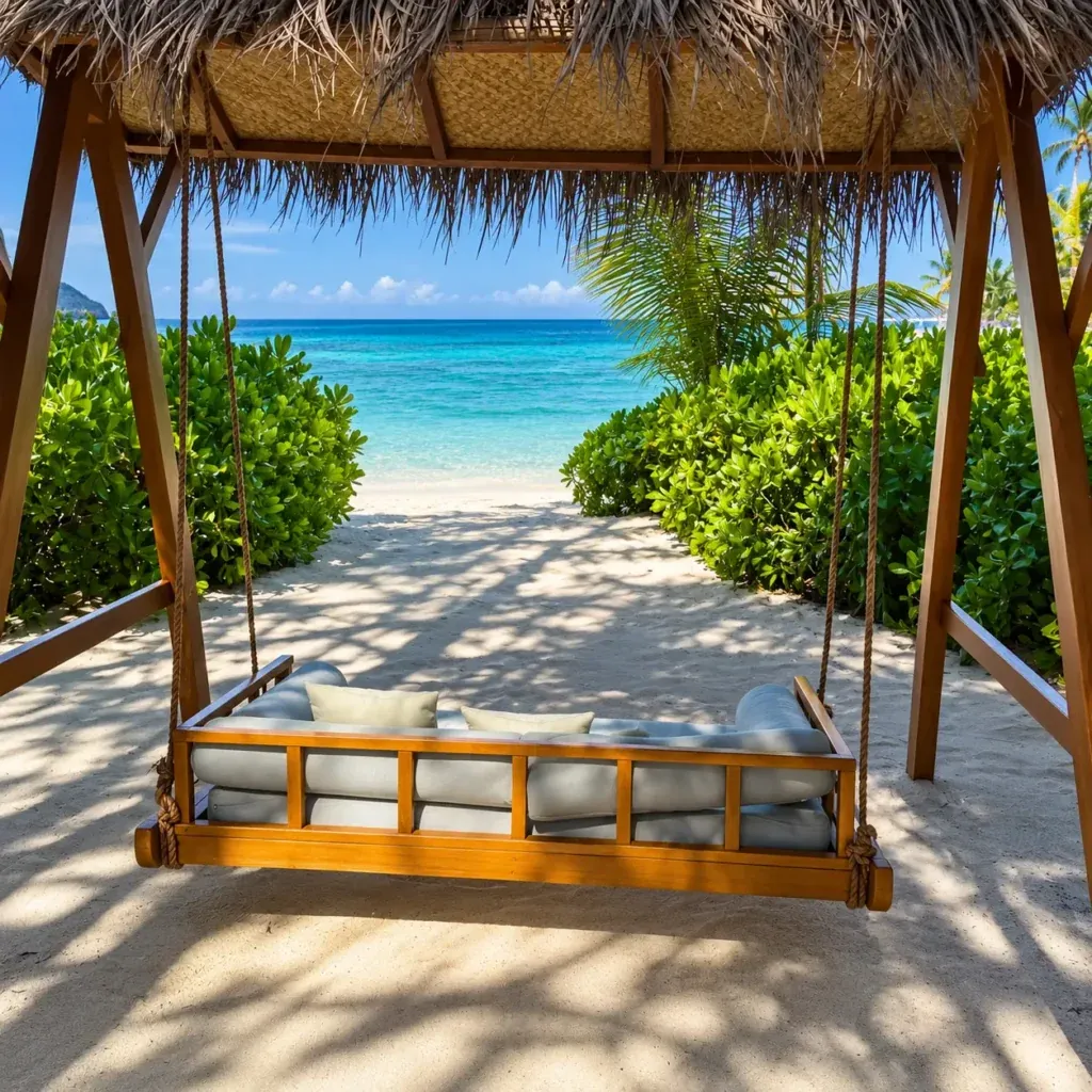 An afternoon on the beach at Baros Maldives