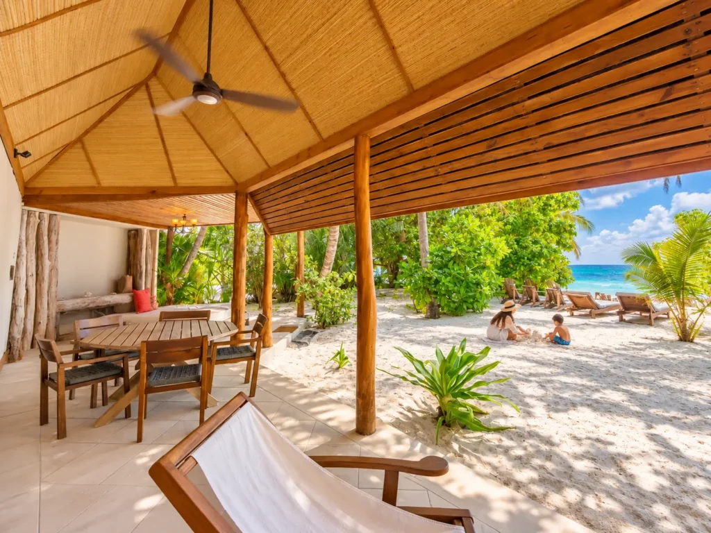 Beach cottage, Denis Private Island, Seychelles