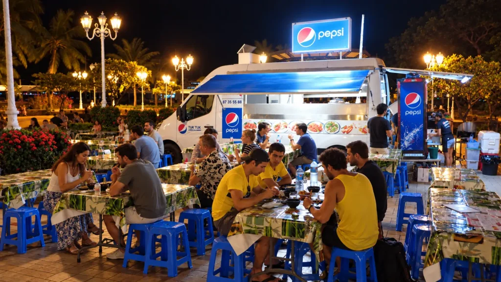Food trucks, Papeete waterfront