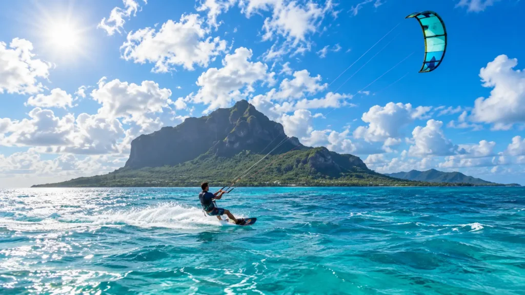Kitesurfing, Le Morne, Mauritius