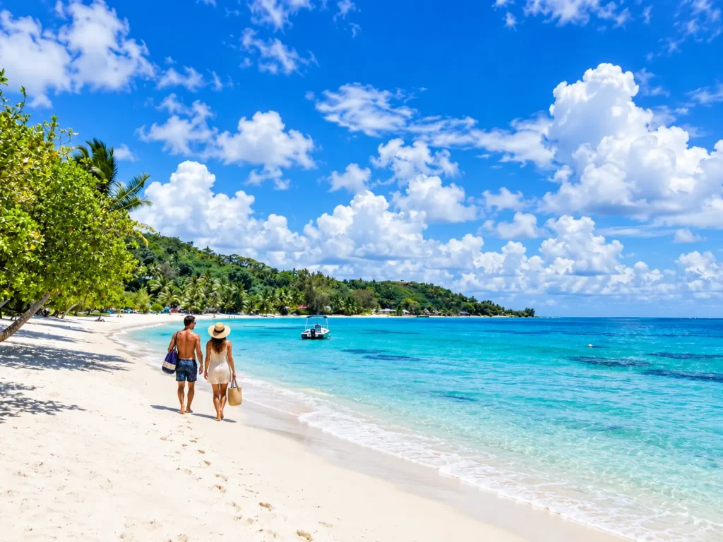 Matira Beach on the southern tip of Bora Bora's main island