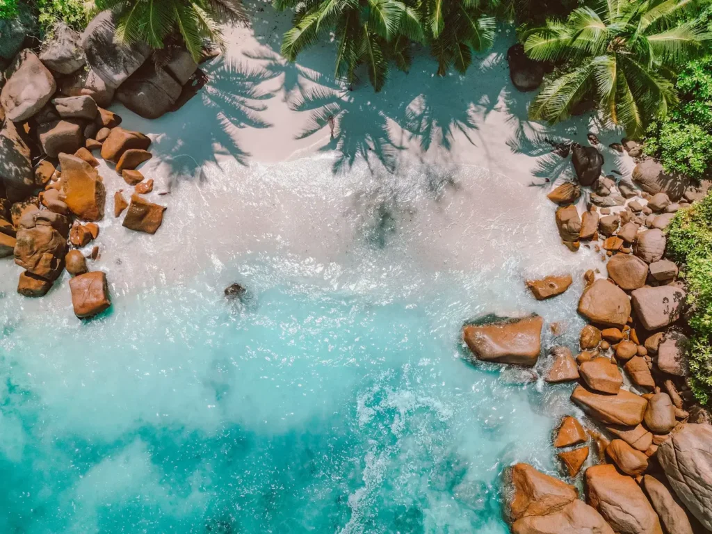 Granite coastline of Praslin, Seychelles, home to Raffles Seychelles