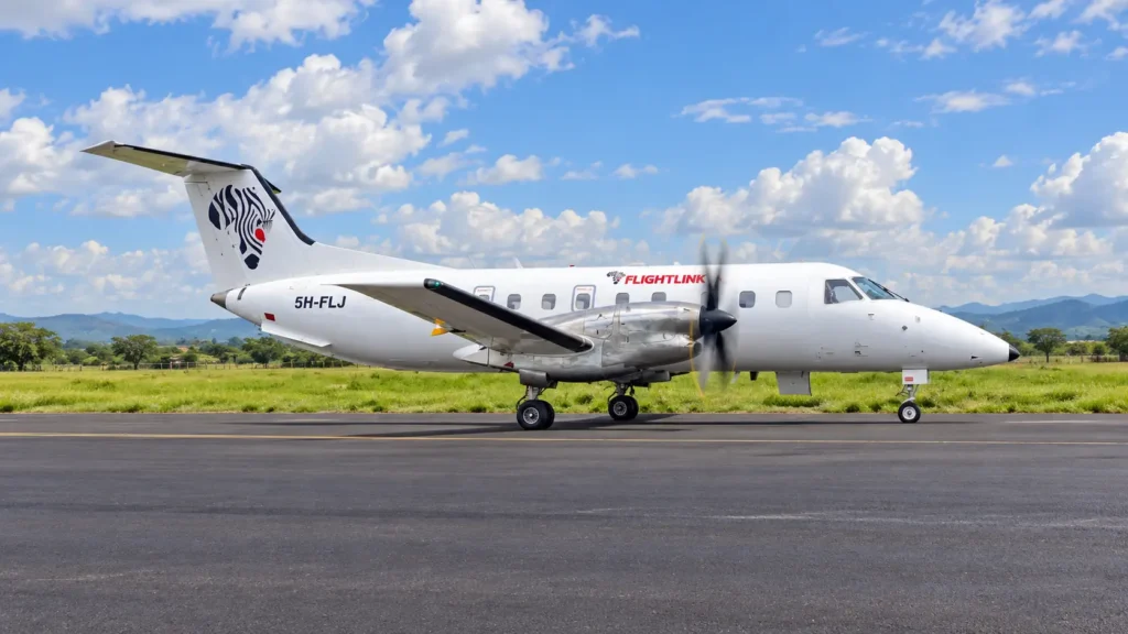 Aircraft parked in Serengeti