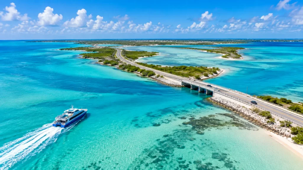 Sandbars and shallow channels among the Caicos Cays east of Providenciales