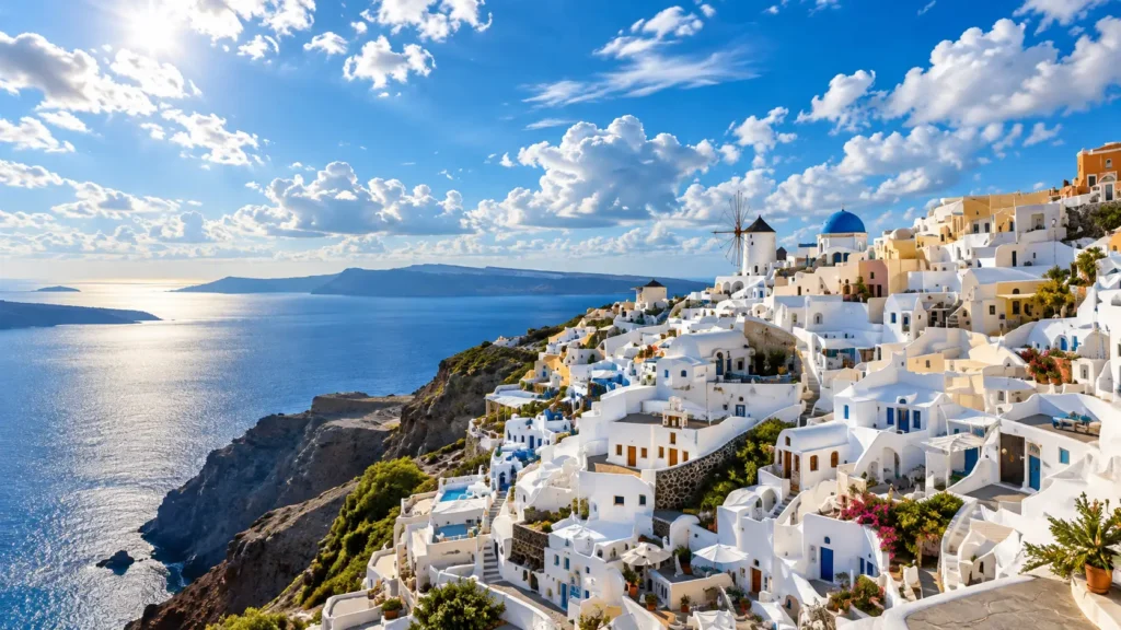 Castle ruins in Oia