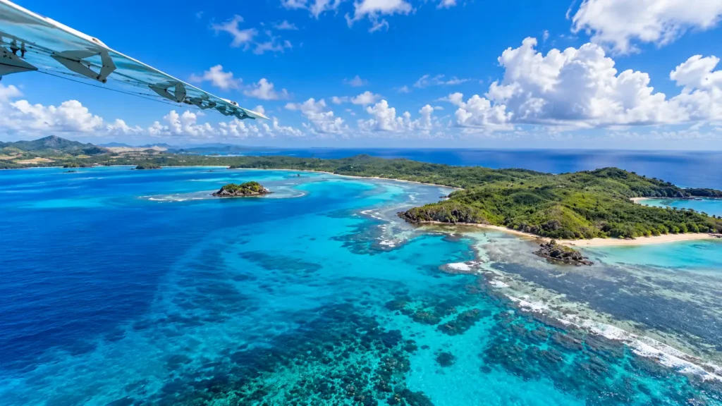 Seaplane Yasawa beach in Fiji