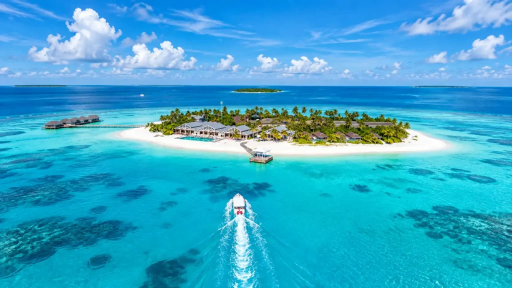 Speedboat transfer to a Maldives resort