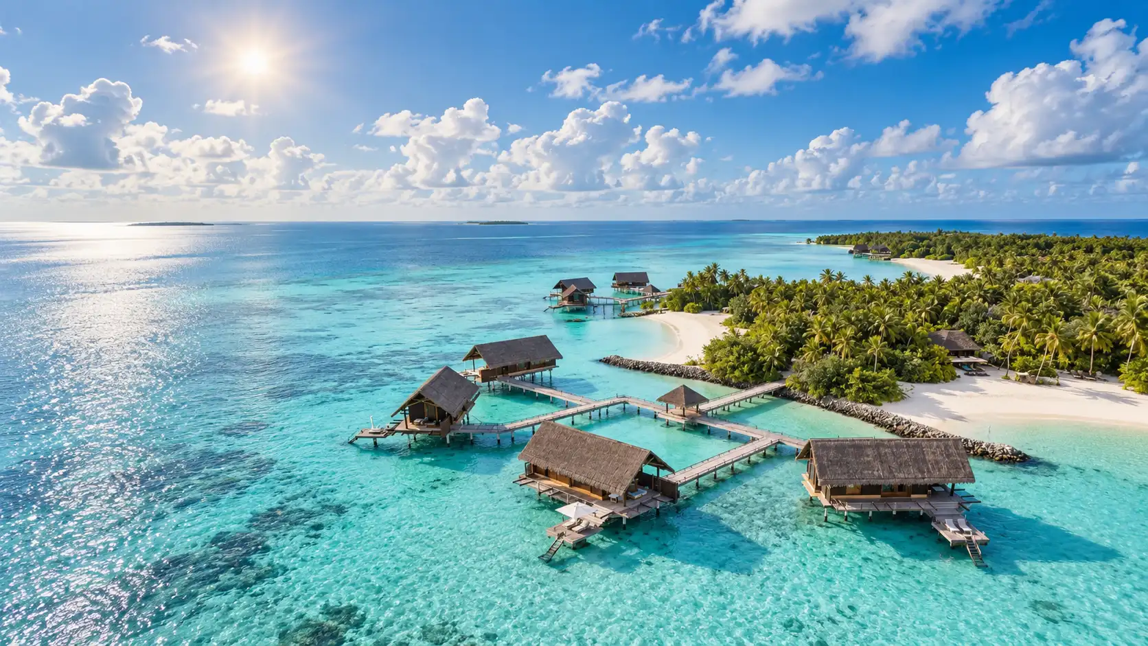 One&Only Reethi Rah beach and villas in North Malé Atoll
